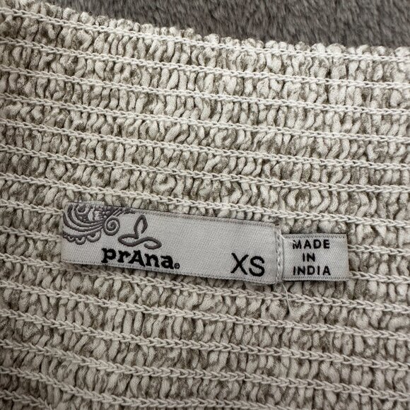 Prana 100% Organic Cotton Sugar Pine Pull On Skirt Crinkle Gauze XS Cream - Picture 4 of 9